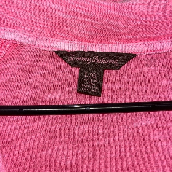 Tommy Bahama tunic styled cowl neck zip up sweatshirt hot pink size large - Picture 4 of 15